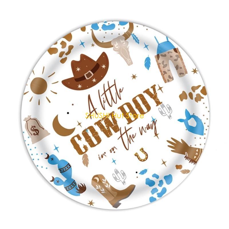Disposable Horse Party Tableware Set for Western Cowboy Themed Event Birthday D57B