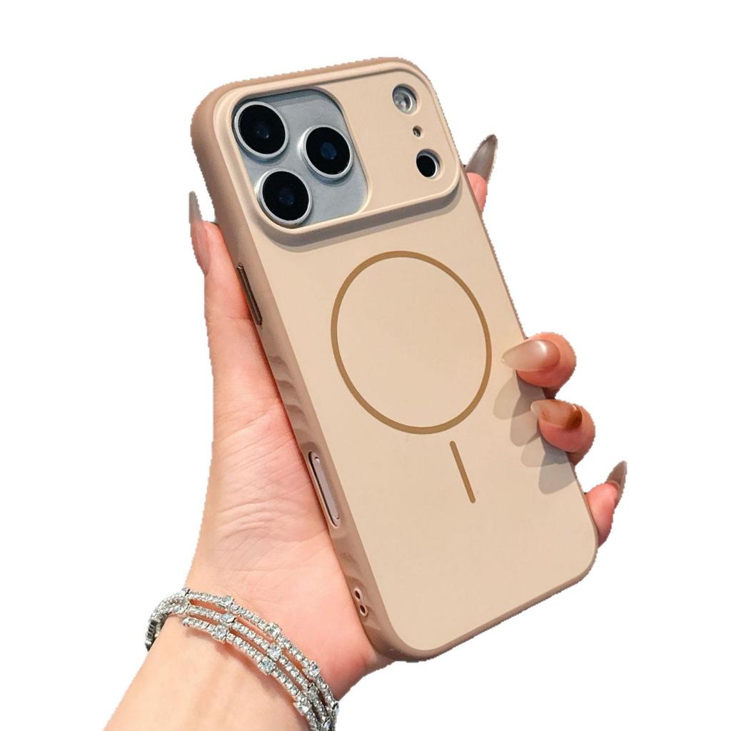 Color-Block 2-in-1 Magnetic Anti-slip Phone Case for Apple 17 Pro Max, 16 Pro, 15, 13, 11 Trendy Skin-Feel