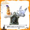 Halloween Inflatables Tombstone Props 5.91ft LED Light for Lawn Garden Yard