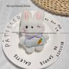 Cartoon Plush Rabbit Doll Brooch - Cute Soft Accessory with Heart Bag