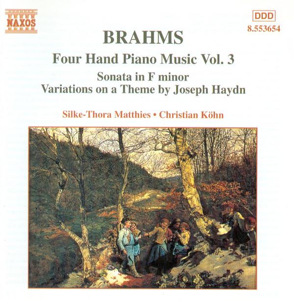 CD JOHANNES BRAHMS, SILKE-THORA MATTHI - Four Hand Piano Music 3  8553654 Naxos 1998 Europe Classical Used