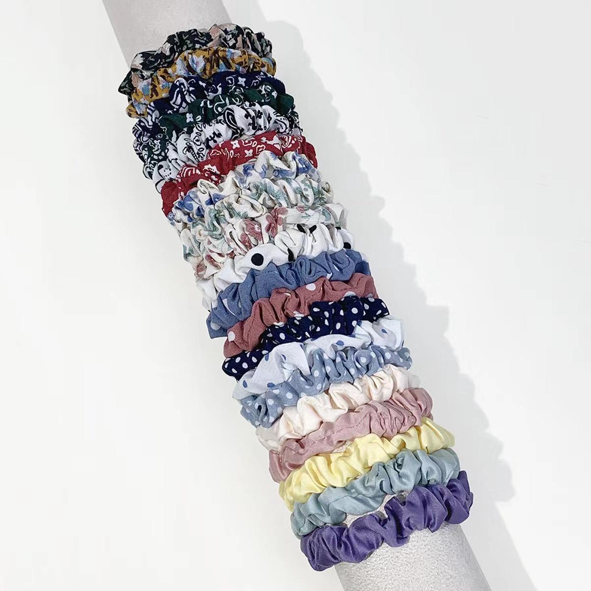 

20 шт., женские эластичные резинки для волос с неповторяющимся узором, резинки для волос, резинка для волос, веревка, аксессуары, оптовая продажа