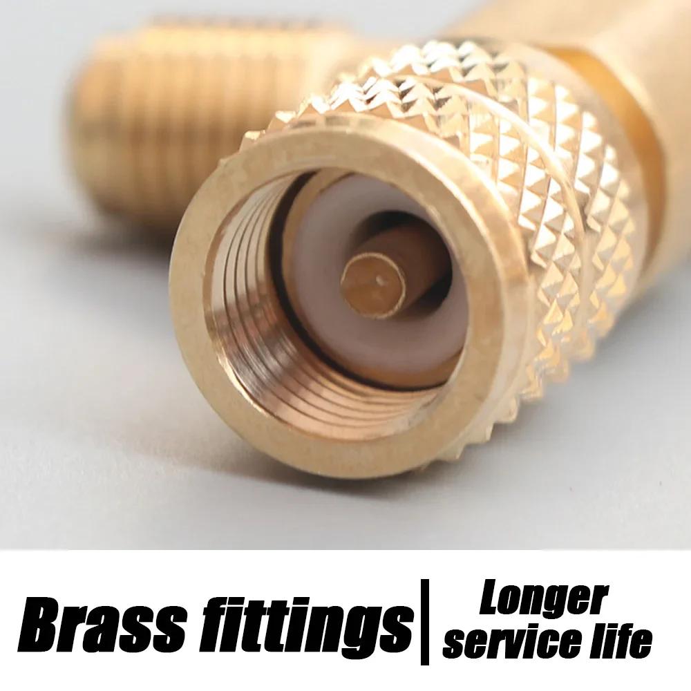 Liquid Safety AC Valve R410A R22 Air Conditioning Refrigerant 1/4 "Safety Adapter for SAE 1/4" Male Famale Safety Adapter