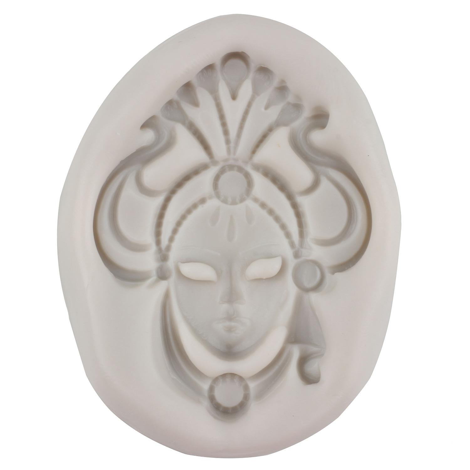 

Маска для лица, силиконовые формы, свадебный кекс, топпер, инструменты для украшения торта из помадки, смола, глина, конфеты, шоколад, форма для мастики серый