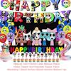 DANDY's World Theme Birthday Disposable Tableware Plate Banner Backdrop Cups Napkins Party Decor Balloon Cake Topper Gifts Props