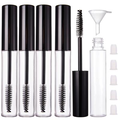 5 PZ Tubo Mascara Vuoto da 5ml 10ml con Scovolino per Ciglia Contenitore per Crema Ciglia con Imbuti Strumenti di Trasferimento per Flacone Mascara Fai da Te