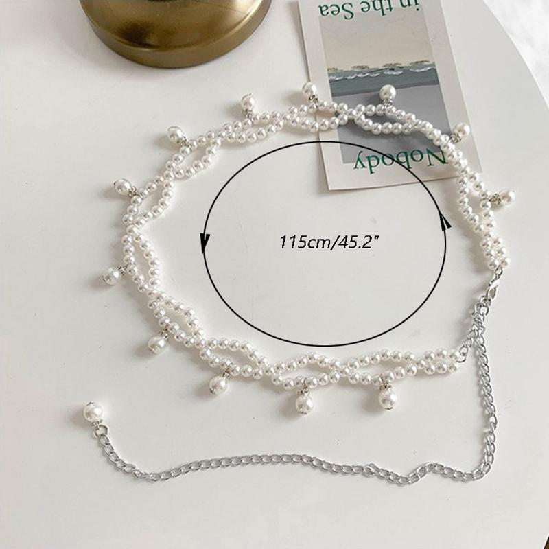 

Летняя одежда Аксессуары Кисточка Искусственный жемчуг Пояс Для женщин Винтажный узор Танец живота Поясная цепочка Аксессуары для платья