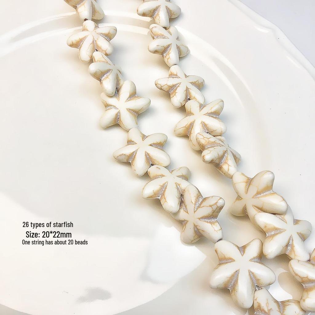 White Turquoise Beads for DIY Necklace Jewelry Accessories - Loose Spacer Beads