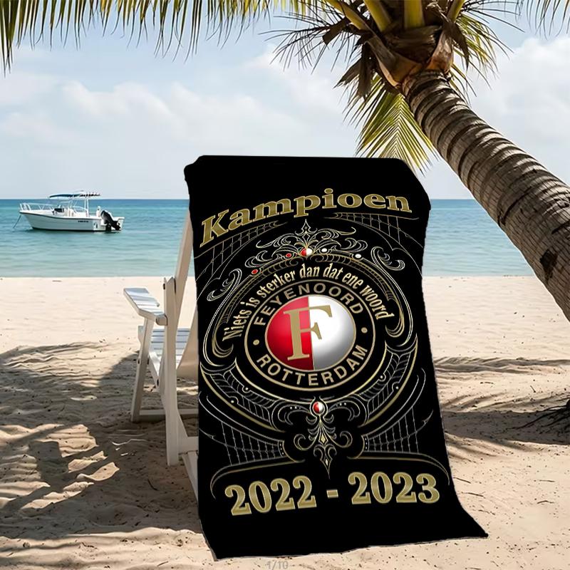Beach Towel with Feyenoord Rotterdam logo Pattern - soft,absorbent,machine washable Lightweight&Modern,swimming,Travel Essentials