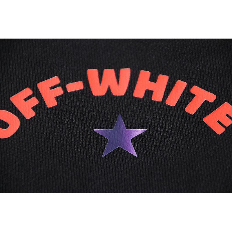 1232 Off-White 2026 Herbst/Winter Neu OW Stern Pfeil Muster Herren und Damen Reißverschluss Hoodie