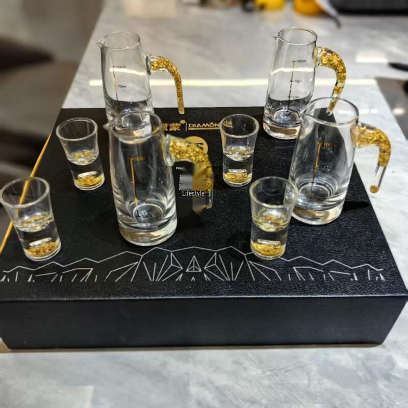 LESTEL Gold Foil Baijiu Glass Set