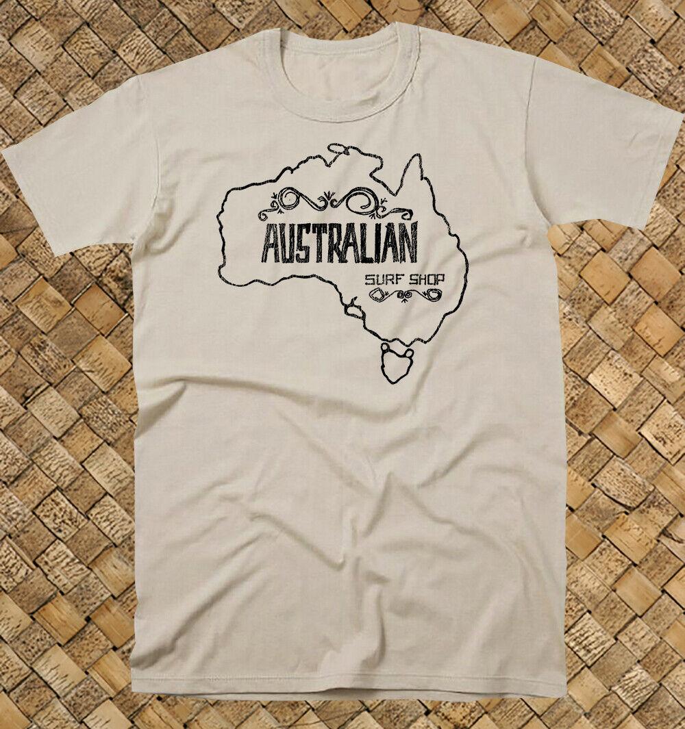 Retro Surf Shop T Shirt 100% Cotton Vintage Art Board Australian Surf Shop S разноцветный