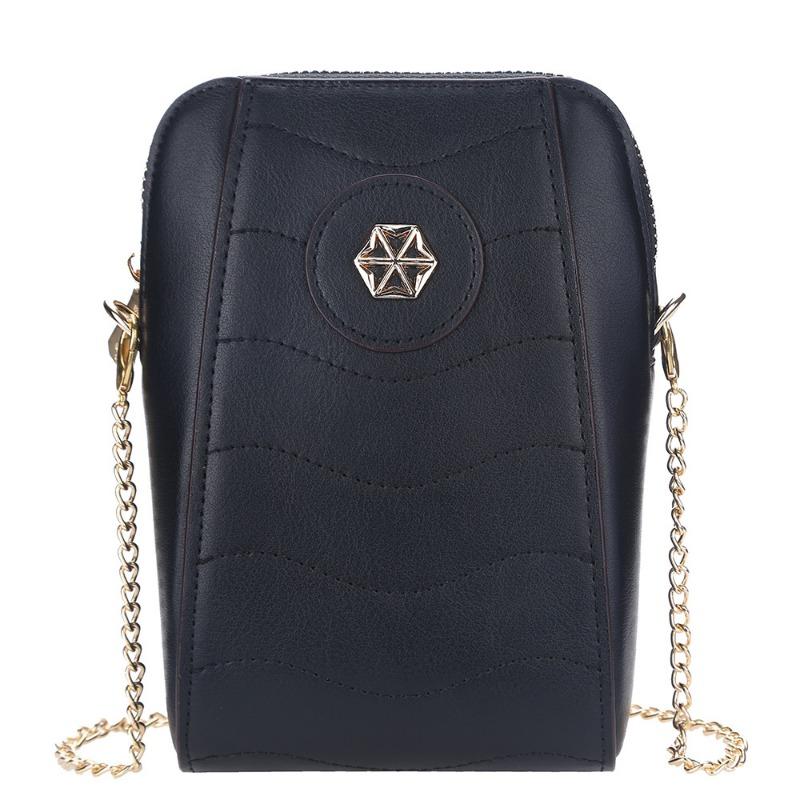 E New Mobile Phone Bag Female, Multi-color Large-capacity Shoulder Bag Fashionable Zipper Oblique Span Bag Female