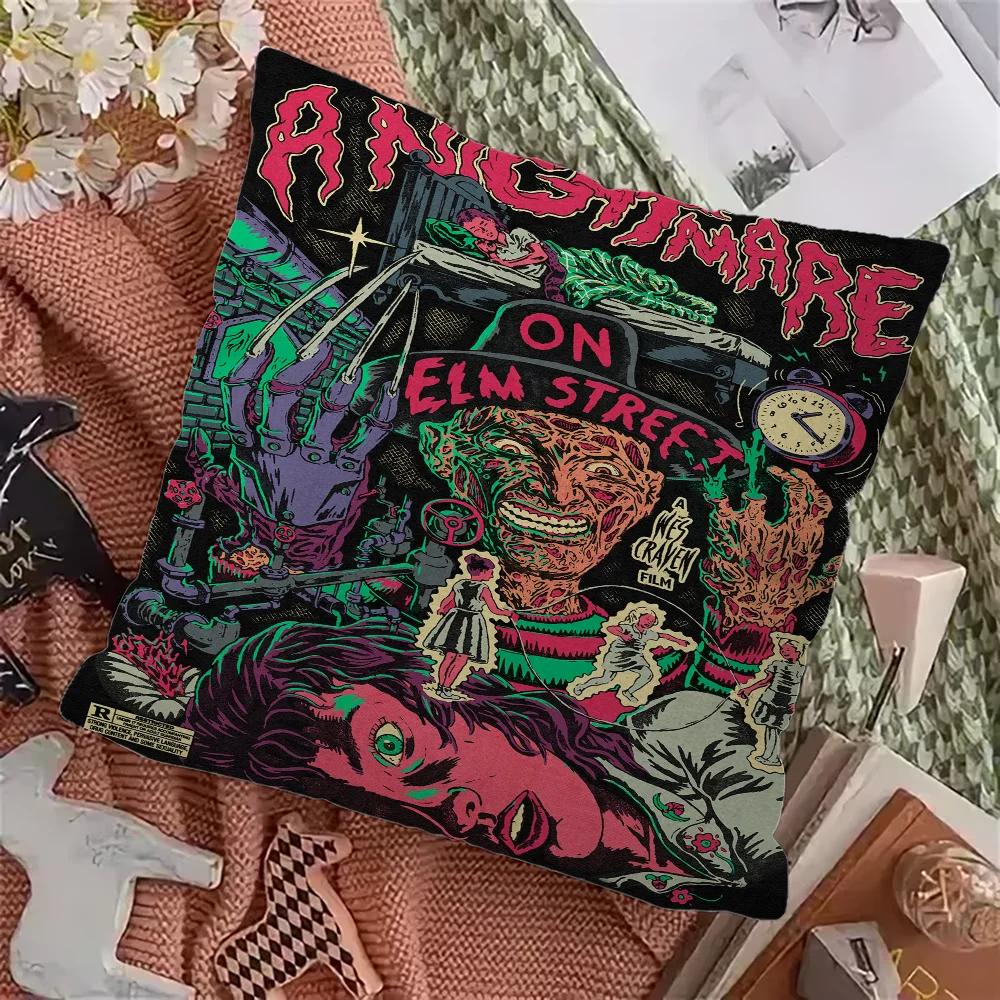 Nightmare Elm Street Freddy Kissen Anime Kissen Sofa Bett Kopfkissenbezug Kissenbezug 45x45 cm Mode