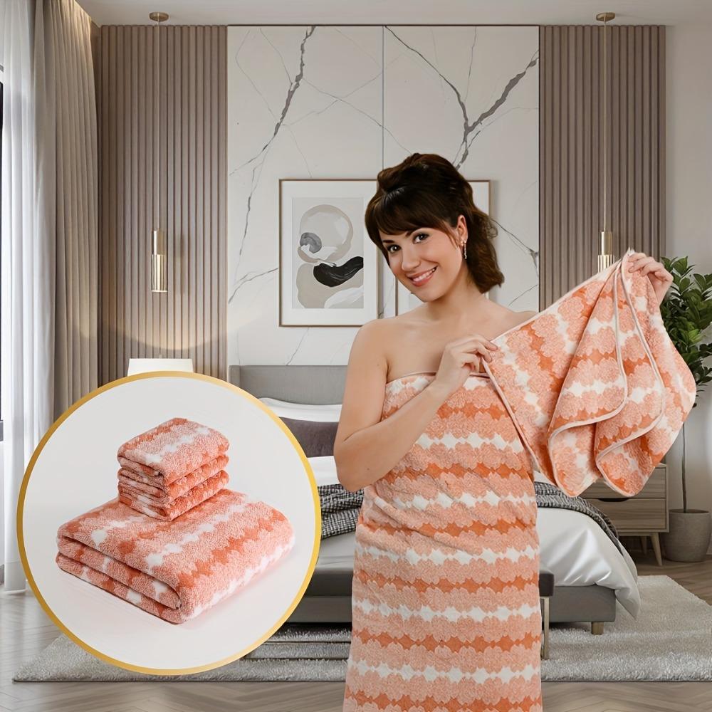 Quick Dry Coral Fleece Bath Towel Microfiber Beach Towel Multi-functional Large Towel Bathroom