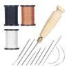 Leather Stitching Kit Heavy Duty Sewing Kit Leatherworking Tool Set Sewing Thread Needle Awl For Leather Carpet Sofa Seat Sewing