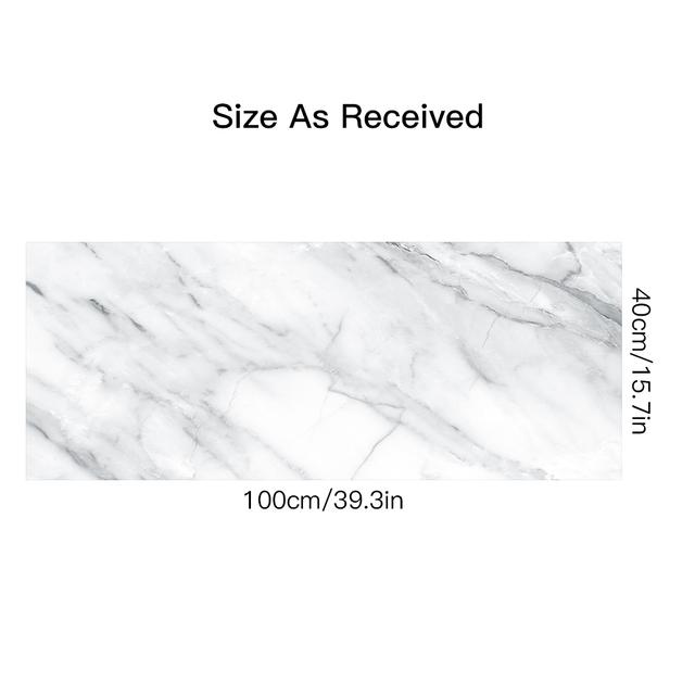 15 stilar vit marmormönster tapeter Köksskrivbord Garderob Heminredning Peel & Stick Vattentät Oljetät konstväggklistermärke