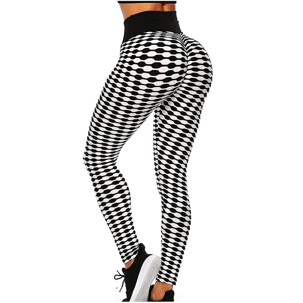 Women's Print Sport High Waist Yoga Pocket Short Training Running Yoga Pants