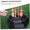 Griglia a Carbone Portatile Circolare BBQ Grigliata Piccola da Esterno Fornello a Ghiaccio Circolare con Manico per Cucina di Casa Picnic Campeggio