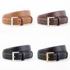 Classic Leather Belt For Women With Silver Pin Buckle And Casual Style