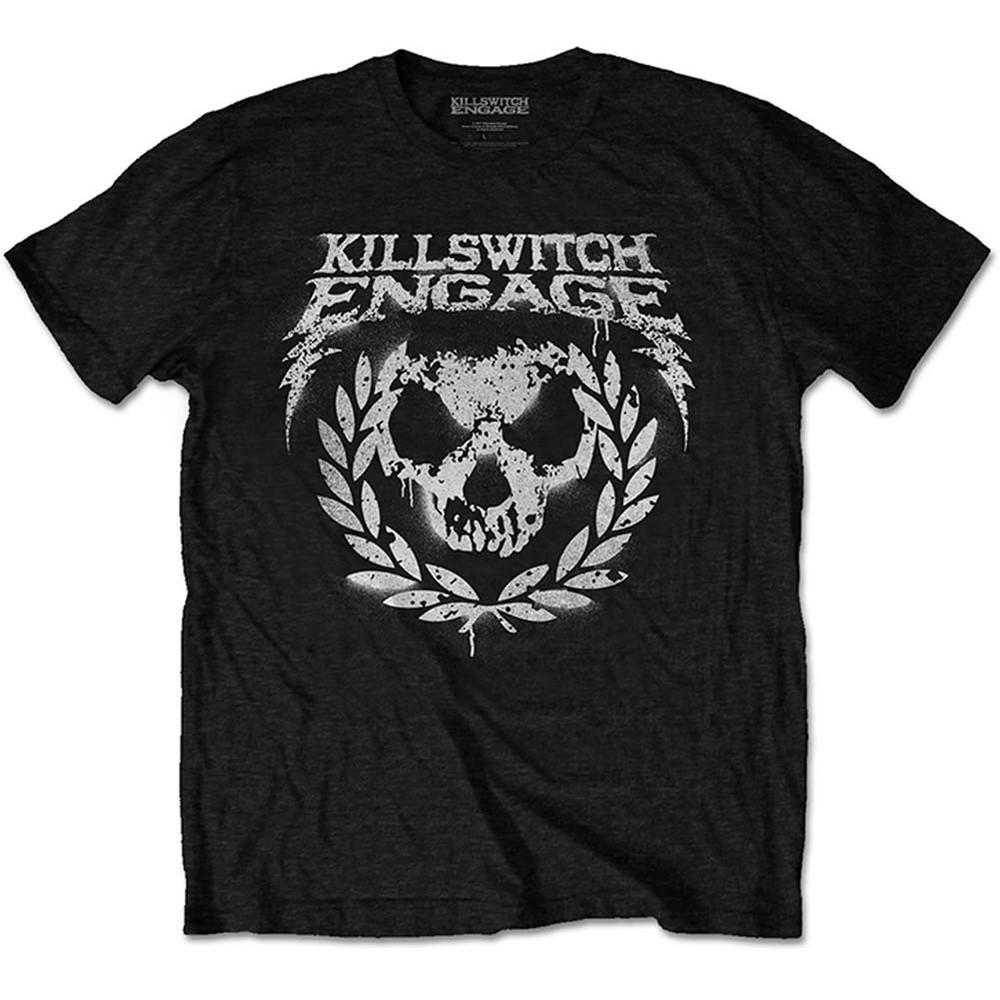 Men's Killswitch Engage Skull Spraypaint T-shirt  Black