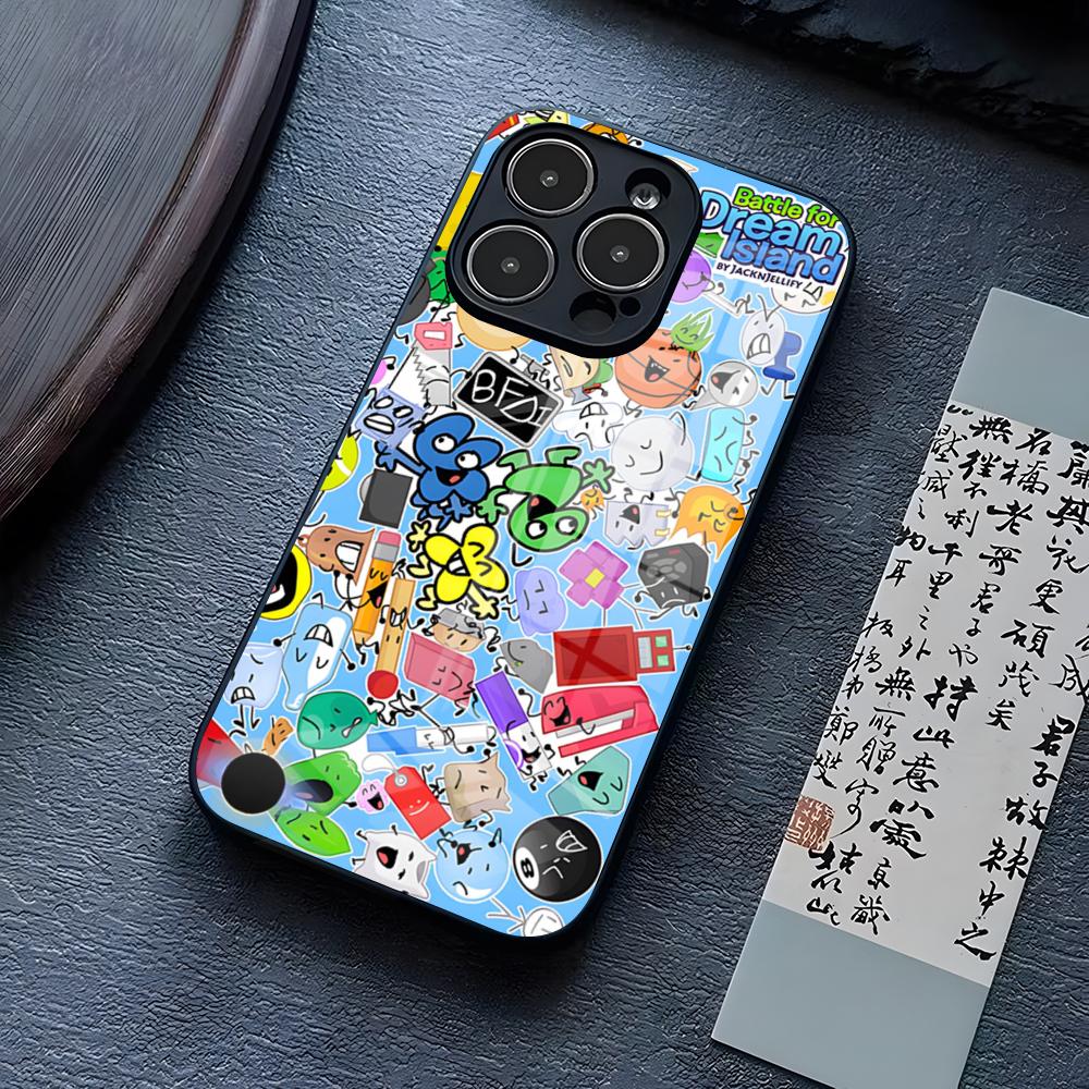 B-Battle For Dream Island Phone Case For IPhone 17 Pro Max 15 Pro 14 12 11 13 Mini X XR XS 16 Plus SE Glass Cover