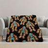 Witty Skeleton Humor Blanket Reversible Flannel Throw for Edgy Decor AllSeason Comfort Playful Spooky Gift