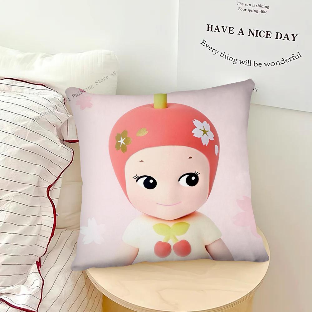 Niedliche Puppe Cartoon Sonnys Angels Kissenbezug Mode Quadratischer Kissenbezug Schlafzimmer Sofa Zimmer Ins Dekoration Freizeit Kissenbezug