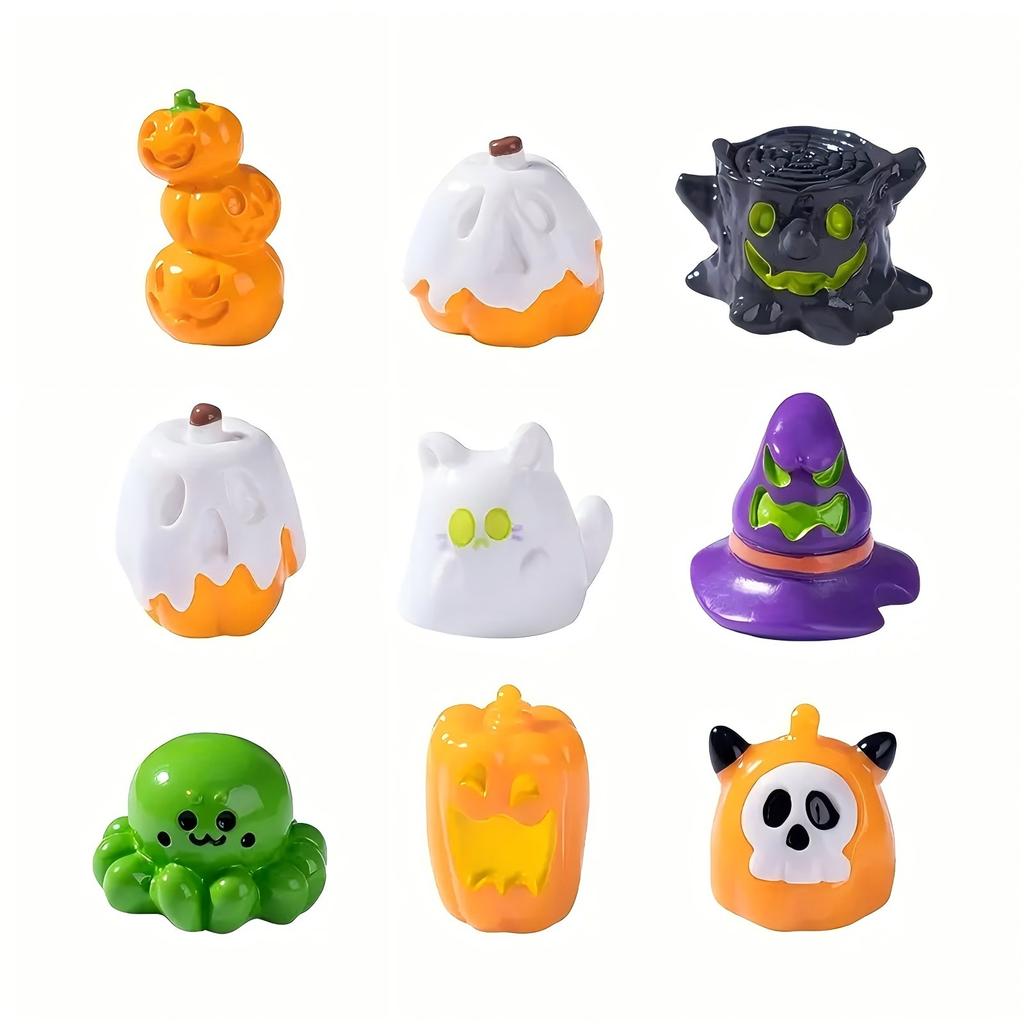 20pcs Mini Ghost Halloween Resin Figures Miniature Animals for Garden Dollhouse Landscape Decoration