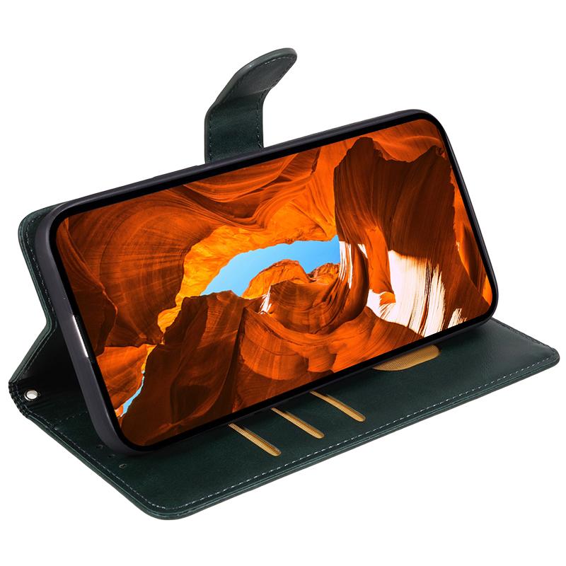 For Oppo Reno12 5G (Global) Case Leather Magnetic Buckle Wallet Phone Cover Calf Texture