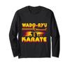 Cool Retro Karate Summer Long Sleeve Wado-ryu Design T-shirt