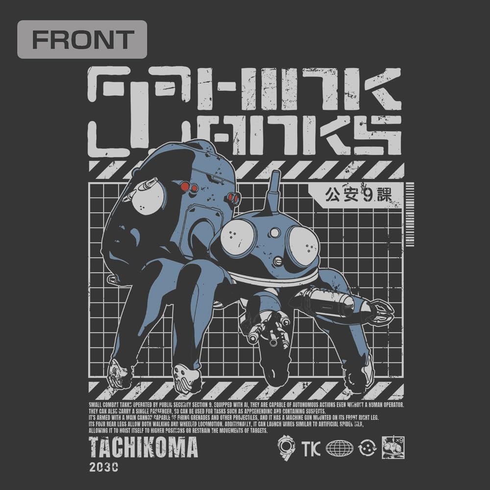 COSPA Ghost In the Shell STAND ALONE COMPLEX Tachikoma the Thinking Tank SUMI L Size [Official] T-Shirt