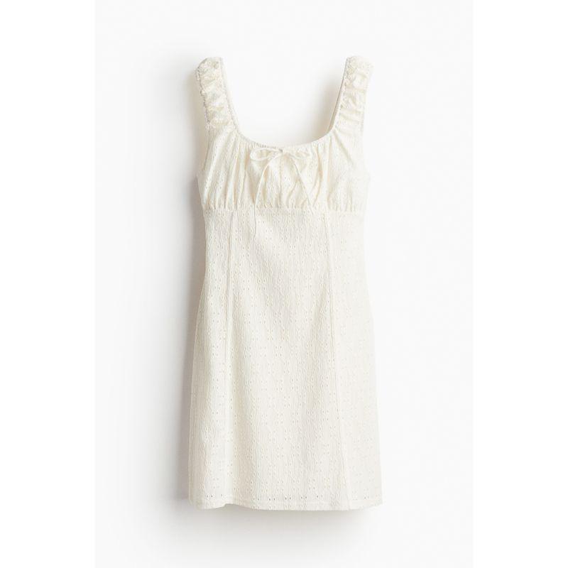 

HM Women s Vest Camisole Dress Autumn Square Collar Vest Silm Bra Mini Skirt 1219989 Cream color 170/104A