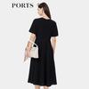 PORTS Women's Short-Sleeve A-Line Midi Dress