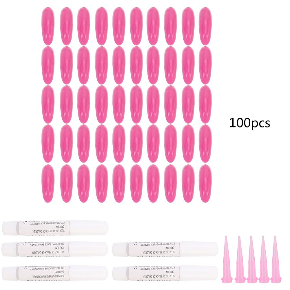 100 Stück Haustier Katze Weiche PVC-Nagelabdeckung Kralle Wrap Pflegezubehör (Hellrosa XS)