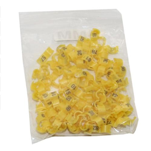 Colorful NO.1-100 Bird clip ring Parrot foot ring 2.7mm 3mm 4mm 4.5mm 5mm Identification tool Canary Acacia birds Supplies
