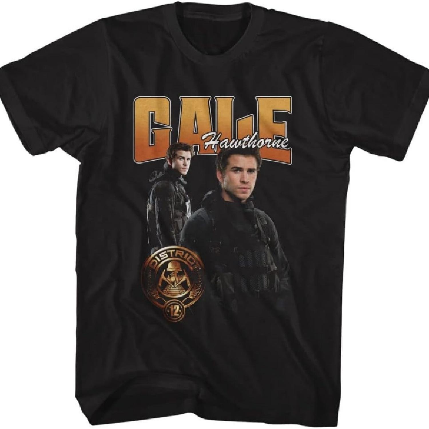 

Hunger Games T-Shirt Gale Hawthorne Adult Short Sleeve T Shirts Sci-Fi Movie Graphic Tees XXXXXL чорний