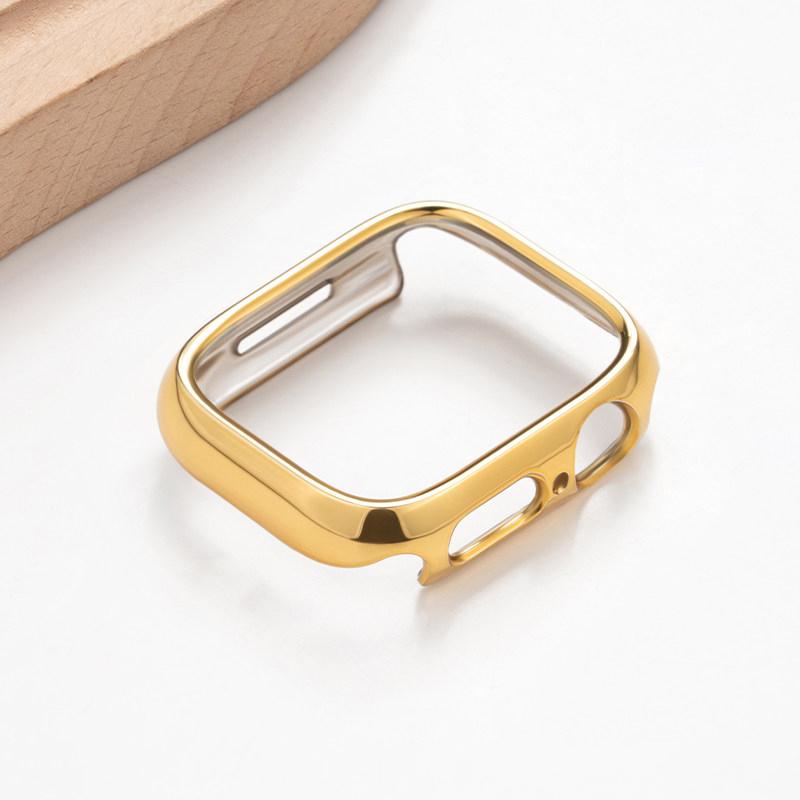 Cover For Apple Watch Case 46mm 42mm 45mm 41mm 44mm 40mm Series 11 10 9 7 8 6 SE Plating PC Bumper Shell iWatch Protective Cases