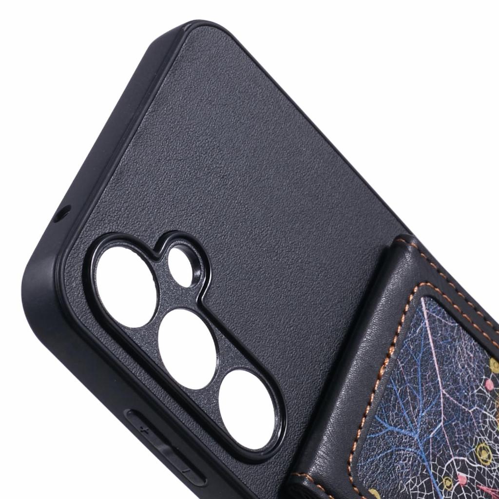 For Samsung Galaxy A55 5G Phone Case with Galaxy Card Bag Kickstand RFID Blocking