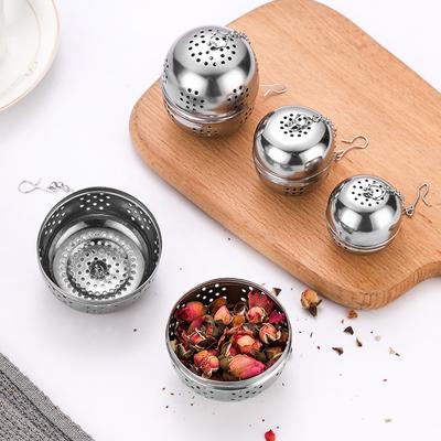 1PC Teaware Ball Shape SpiceBall  With Rope Chain Stainless Steel Tea Infuser Kitchen Tool