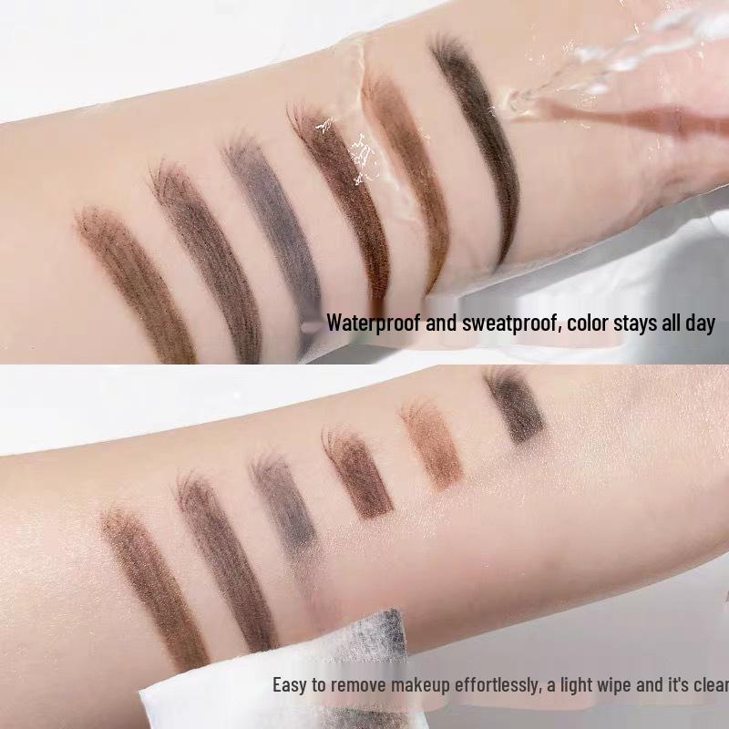 Haozhuang Dual End Eyebrow Pencil: Ultra-Fine, Waterproof, Smudge-Proof, Long-lasting for Natural Brows.