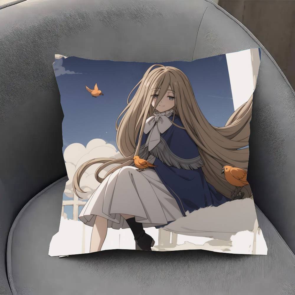 Sense Anime Sousou No FFrieren Pillow Case Fashion Square Pillowcase Bedroom Sofa Room Ins Decoration Leisure