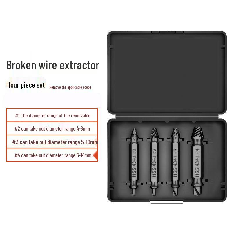 High-Speed Steel Double-Ended Screw Extractor Set 4341