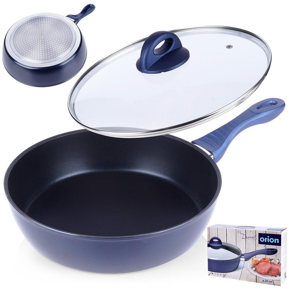 Diamond Non-stick Frying Pan with Glass Lid DIAMANT 28 Cm