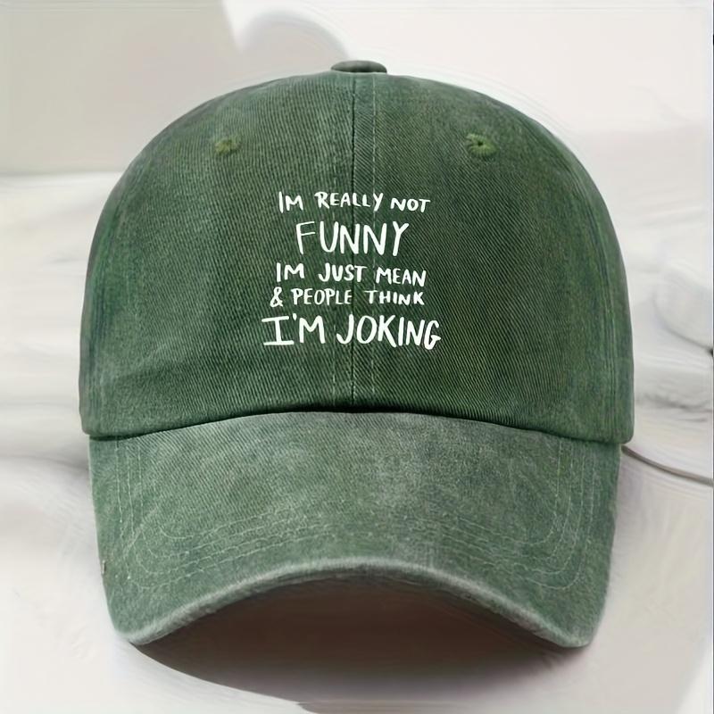 Unisex Adjustable Soft-Top Baseball Cap with "I'm Really Not Funny" Humorous Print - Lightweight, and Stylish for Outdoor Sports