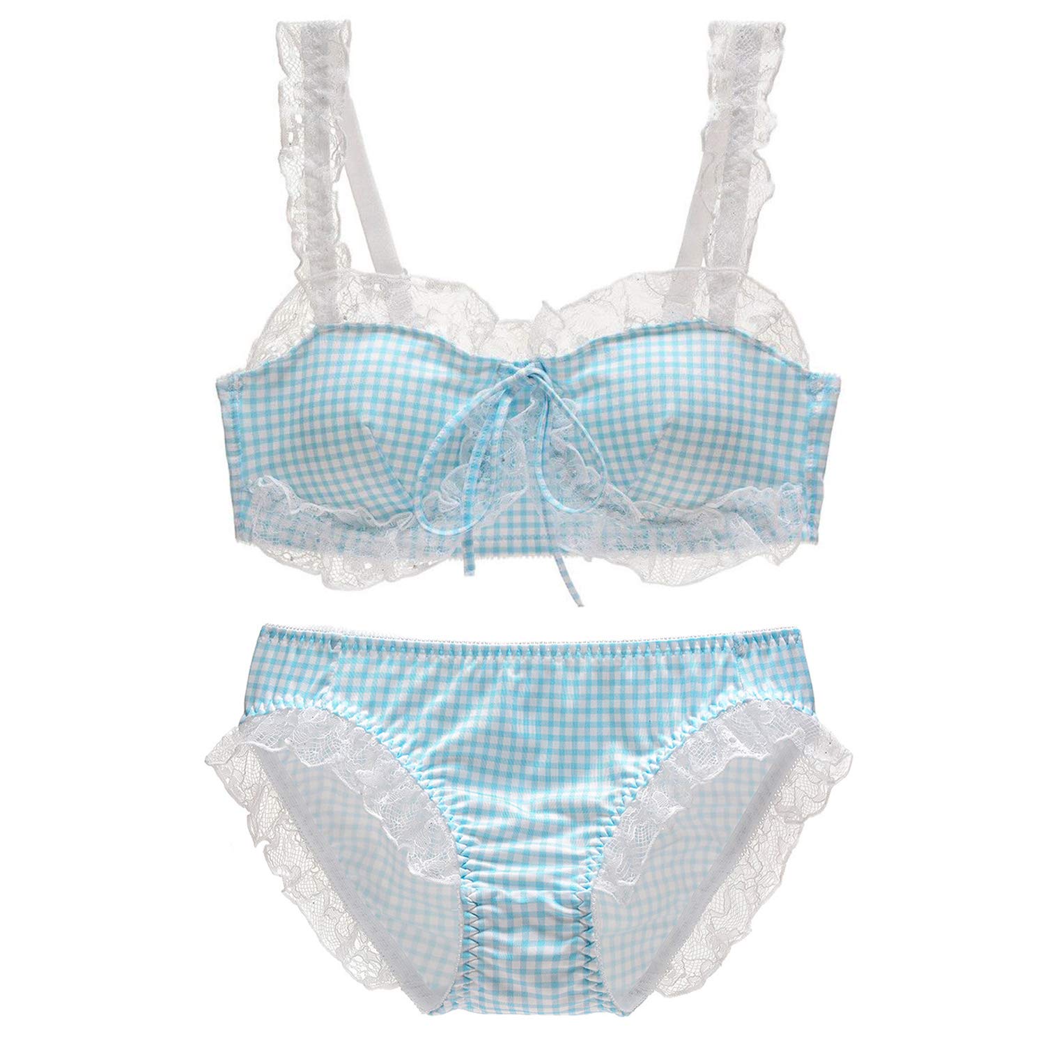 

Beirou Bra and Panty Set and Super Lolita Bra Panty Beginner Sailor Cos Innerwear Set Women s (Top Bottoms) [Wireless, Cute, Style] & Set, Style,