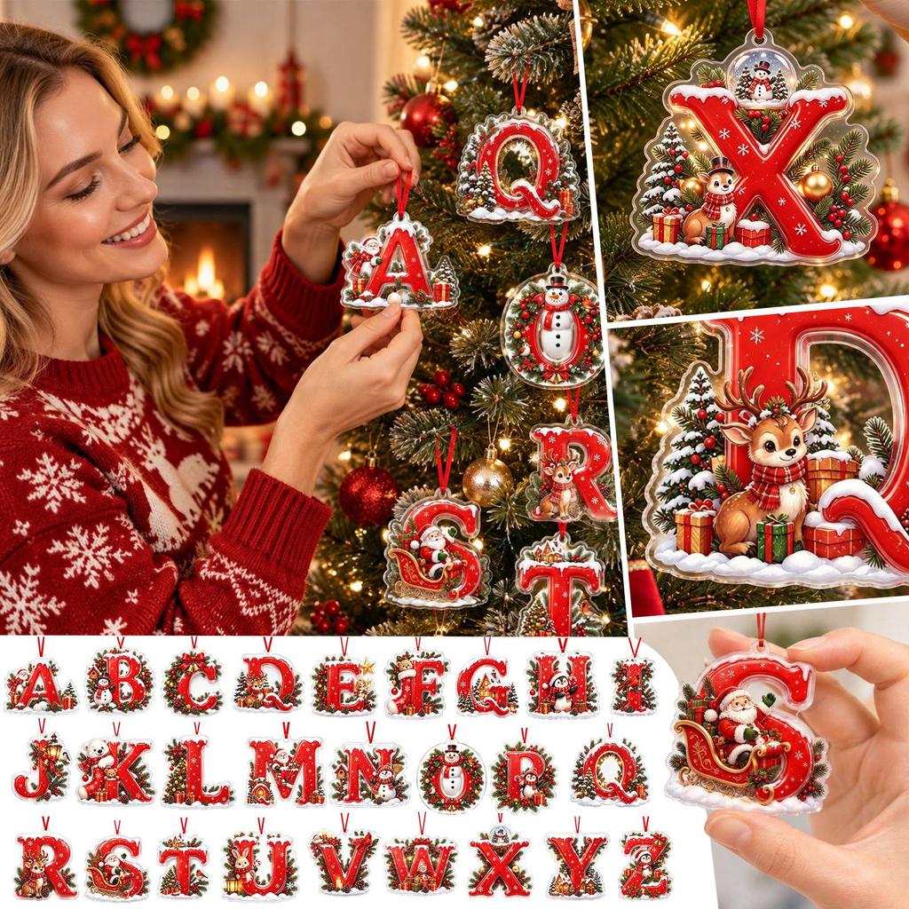 Christmas Tree Hanging Ornaments, Festive Decorations for Holiday Home Party Indoor Decor