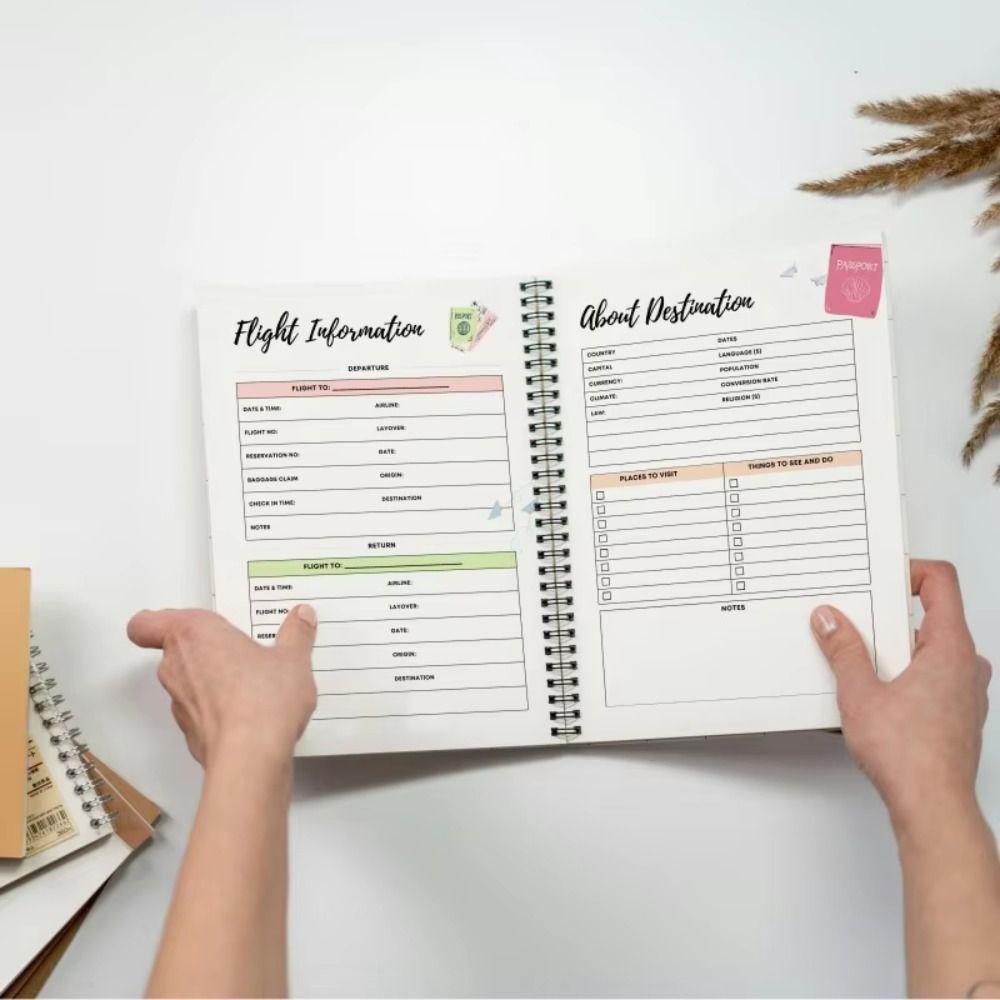 Student Stationary Travel Planner Notebook Travelers Journals Daily Use Notepad  Business Meetings