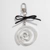European & American Spiral Pendant Keychain with Original Design and Korean Velvet