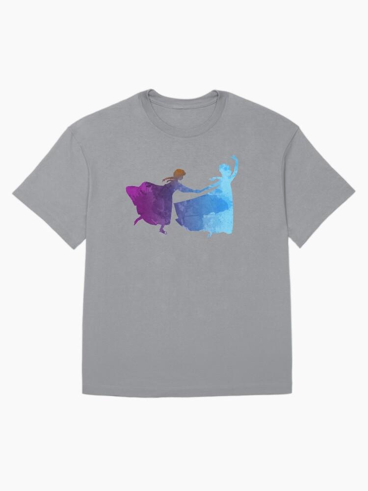 Frozen Sisters Inspired Silhouette Oversized T-Shirt